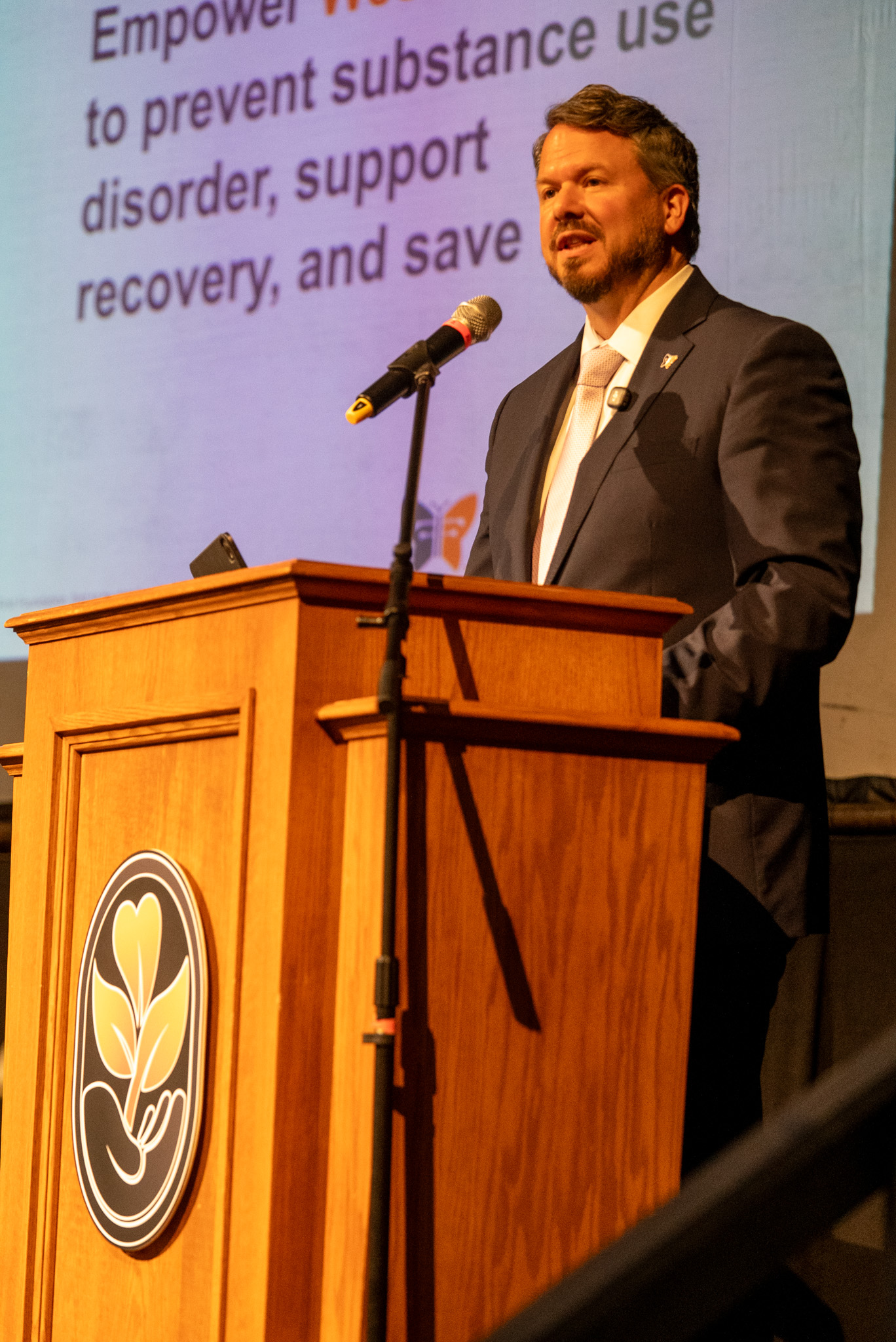 A picture of a person giving a presentation at the 2026 Summer Institute hosted by the Center for Addiction and Trauma at West Virginia Wesleyan College.